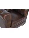 Sillón Piel 84X77X77 Chester Marrón Oscuro.