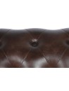 Sofá Piel 190X77X80 Chester 3 Plazas Marrón Oscuro.