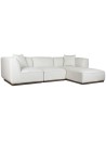 Sofá Madera De Hevea Poliéster 279X171X72 Crema.