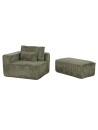 Sofá Poliéster Foam 220X158X91 Pana Verde.