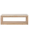 Mesa Centro Madera Reciclada Mármol 120X60X40.
