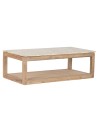 Mesa Centro Madera Reciclada Mármol 120X60X40.