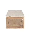 Mesa Centro Madera Reciclada Mármol 120X60X40.