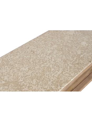 Mesa Centro Madera Reciclada Mármol 120X60X40.