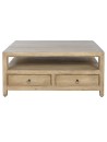 Mesa Centro Madera Mango 100X100X45 Cajones.
