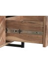 Mesa Centro Acacia Metal 110X60X45 Marrón.