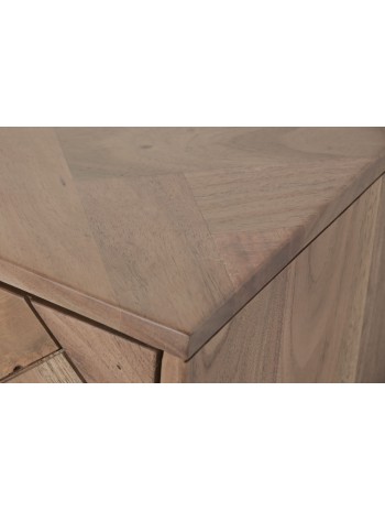 Mesa Centro Acacia Metal 110X60X45 Marrón.
