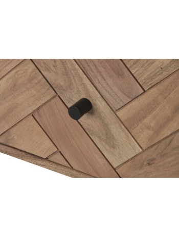 Mesa Centro Acacia Metal 110X60X45 Marrón.