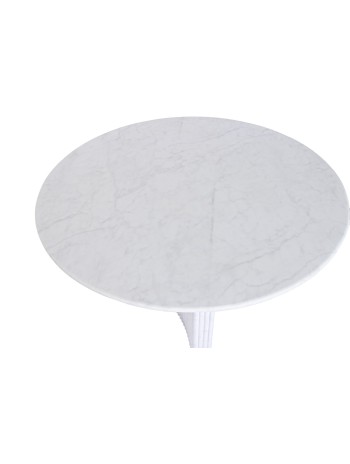 Mesa Comedor Redonda MDF 120X120X75 Simil Mármol.