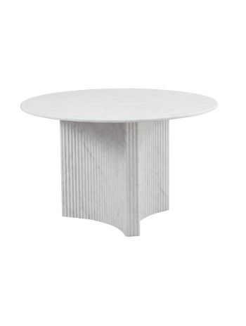 Mesa Comedor Redonda MDF 120X120X75 Simil Mármol.