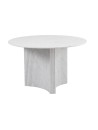 Mesa Comedor Redonda MDF 120X120X75 Simil Mármol.