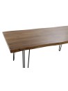 Mesa Comedor Acacia Metal 180X91X76 Marrón.