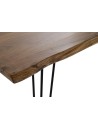 Mesa Comedor Acacia Metal 180X91X76 Marrón.