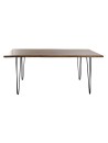 Mesa Comedor Acacia Metal 180X91X76 Marrón.