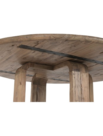 Mesa Comedor Redonda Teca Reciclada 140X140X78.
