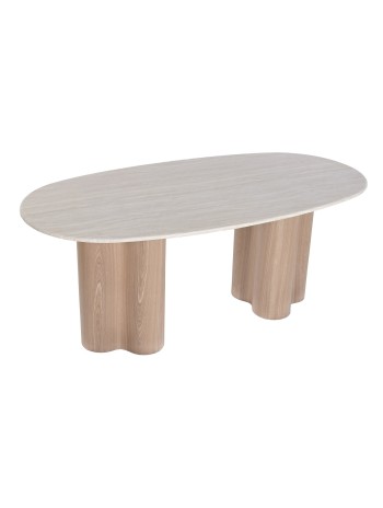 Mesa Comedor MDF Granito 180X90X75 Marrón Claro.
