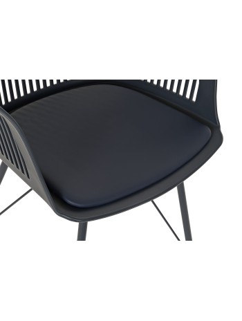 Silla PP Metal 56X53X81 Mate Azul Marino.
