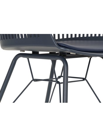 Silla PP Metal 56X53X81 Mate Azul Marino.