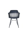 Silla PP Metal 56X53X81 Mate Azul Marino.