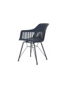 Silla PP Metal 56X53X81 Mate Azul Marino.