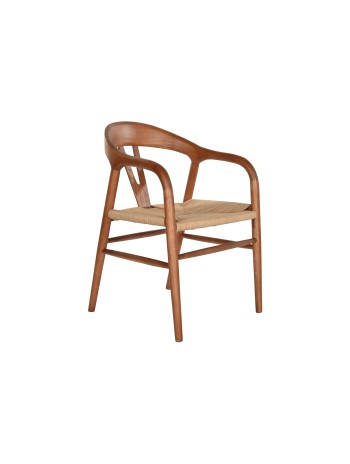 Silla Olmo Fibra 57X53X78 Marrón.