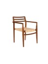 Silla Teca Ratán 58X50X86 Marrón.