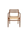 Silla Teca Ratán 58X50X86 Marrón.