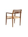 Silla Teca Ratán 58X50X86 Marrón.