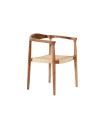 Silla Teca Ratán 59X55X78 Marrón.