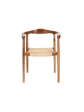 Silla Teca Ratán 59X55X78 Marrón.