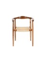 Silla Teca Ratán 59X55X78 Marrón.