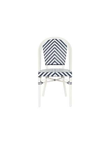 Silla Aluminio Ratán Sintético 47X58X88 Azul.