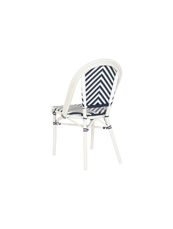 Silla Aluminio Ratán Sintético 47X58X88 Azul.