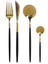 Set Cubiertos 16 piezas Inox Dorados