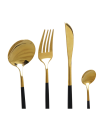 Set Cubiertos 16 piezas Inox Dorados