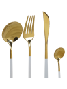 Set Cubiertos 16 piezas Inox Dorados