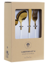 Set Cubiertos 16 piezas Inox Dorados