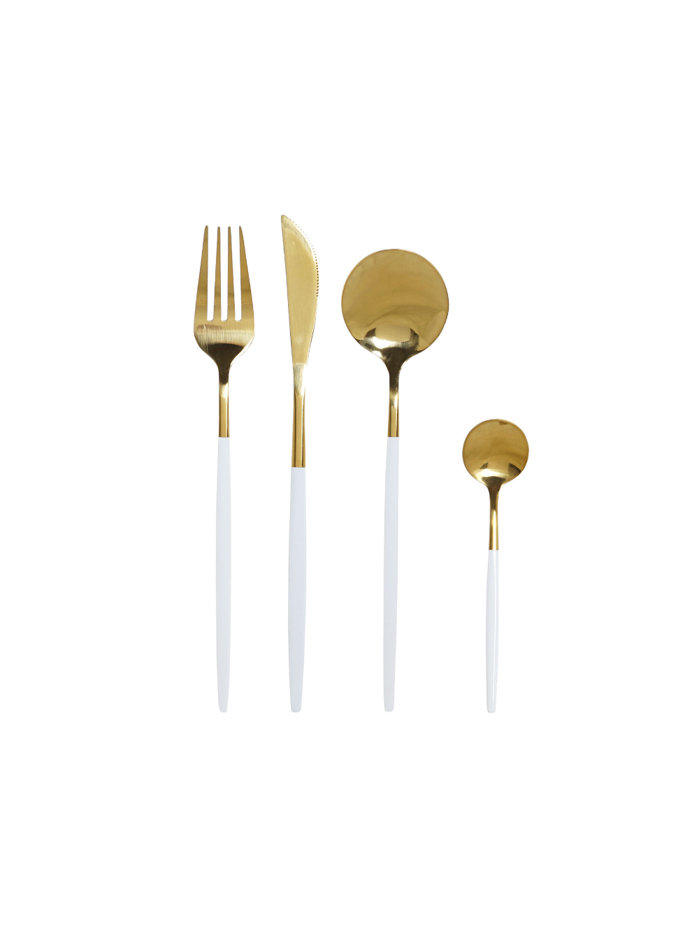 Set Cubiertos 16 piezas Inox Dorados