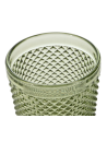Vaso Cristal Relieve Verde