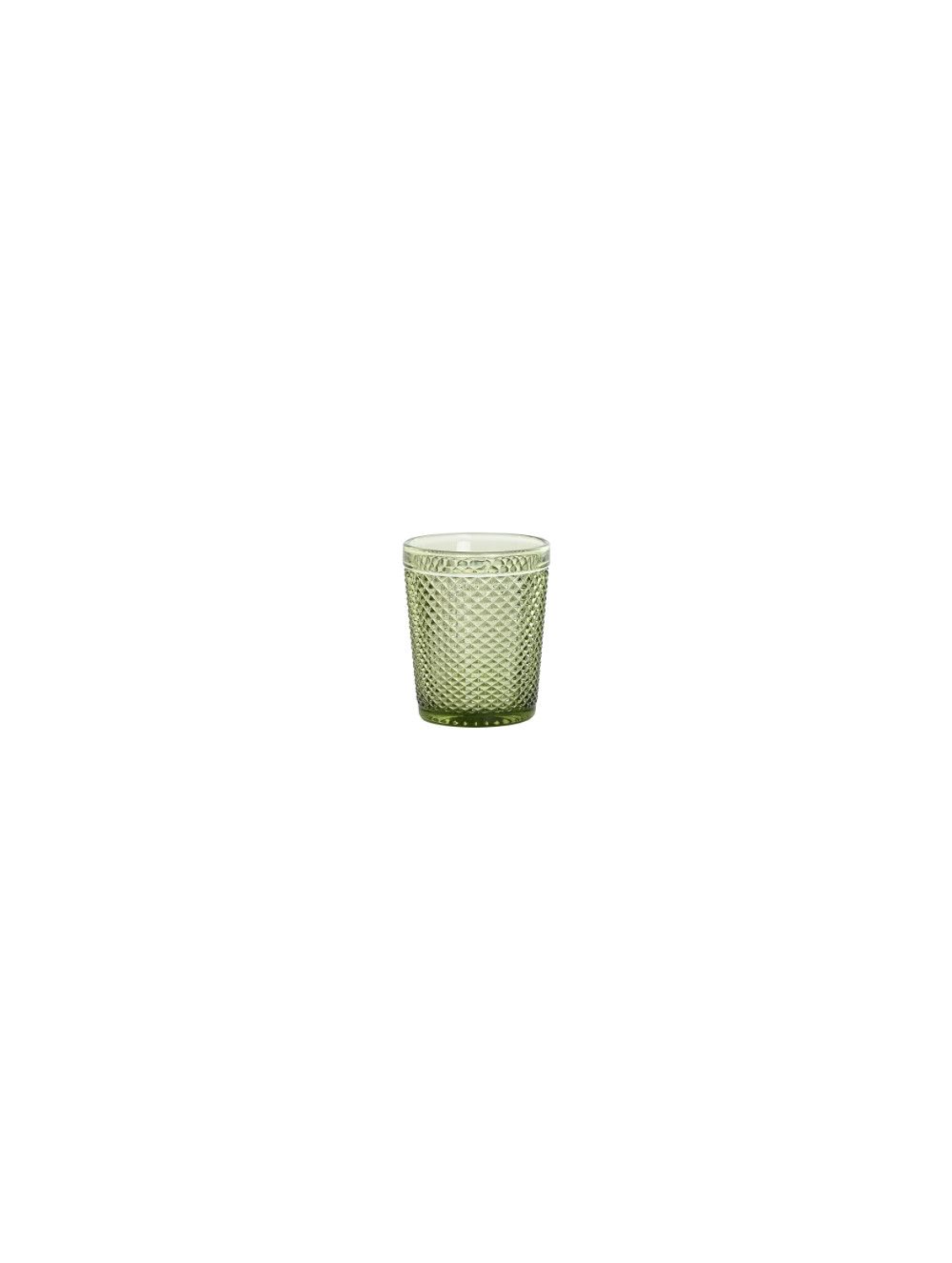 Vaso Cristal Relieve Verde