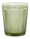 Vaso Cristal Relieve Verde