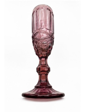 Copa Champan Rosa, Con Grabado
