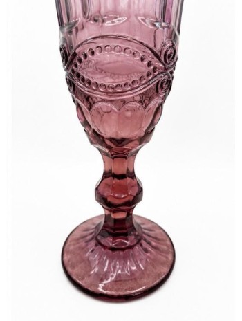 Copa Champan Rosa, Con Grabado