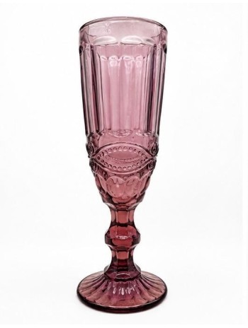 Copa Champan Rosa, Con Grabado