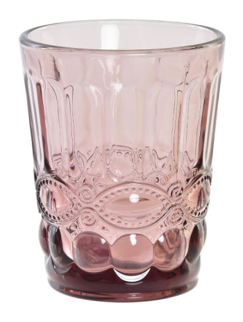Vaso Agua Rosa, Con Grabado