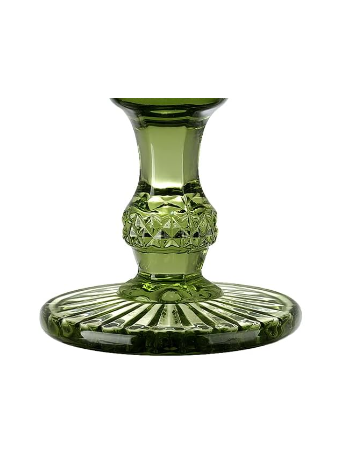 Vaso Cristal Relieve Verde