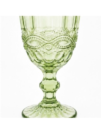 Copa Champan Verde, Con Grabado