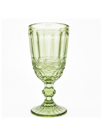 Copa Champan Verde, Con Grabado