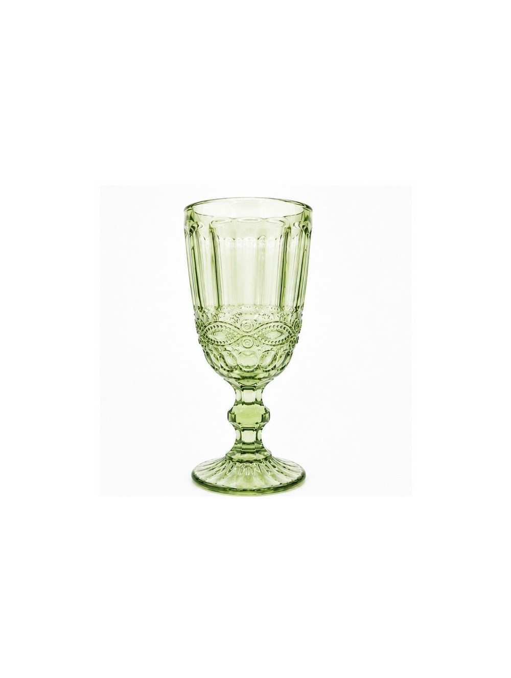 Copa Champan Verde, Con Grabado
