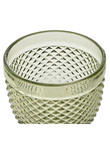 Vaso Cristal Relieve Verde